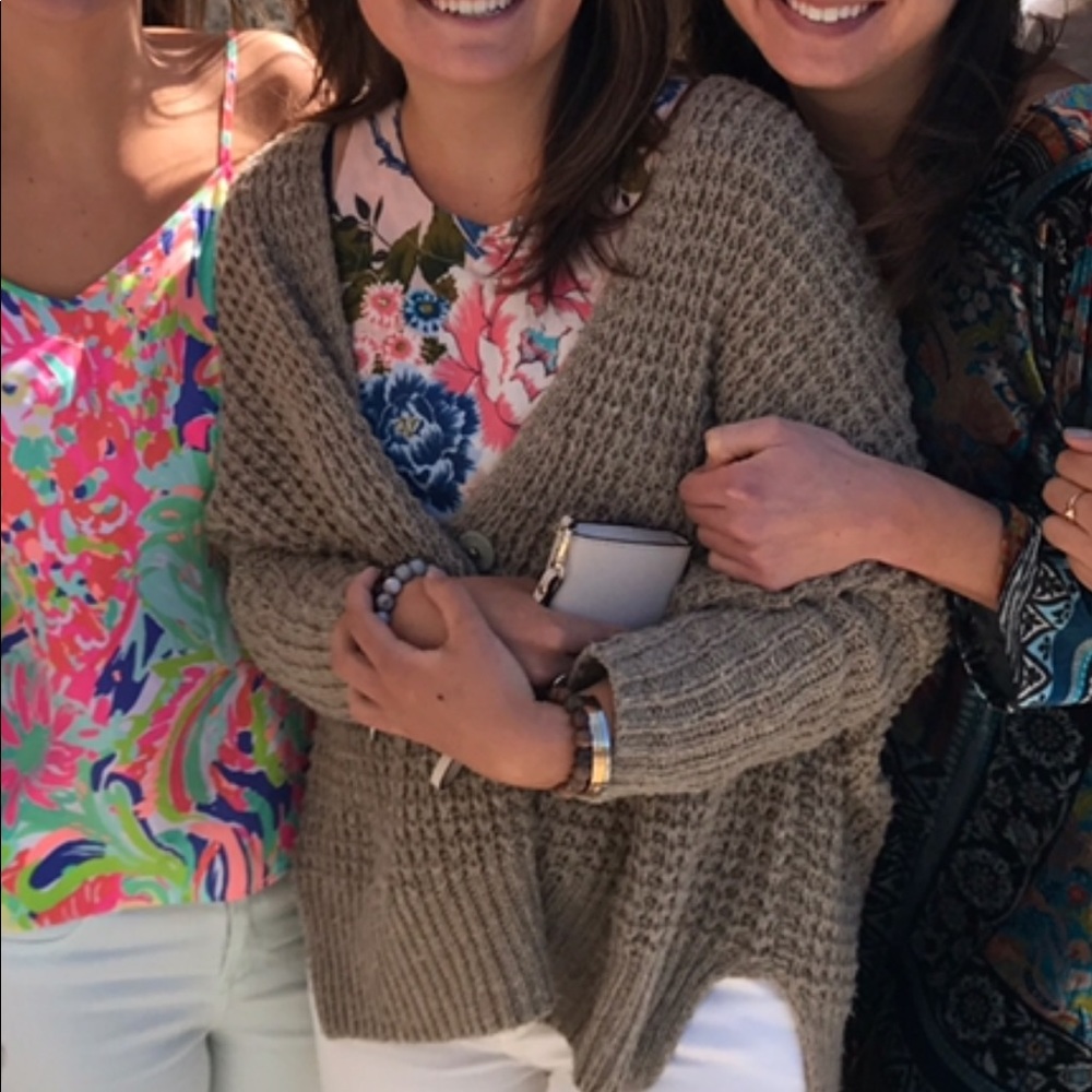 free people tan knit sweater